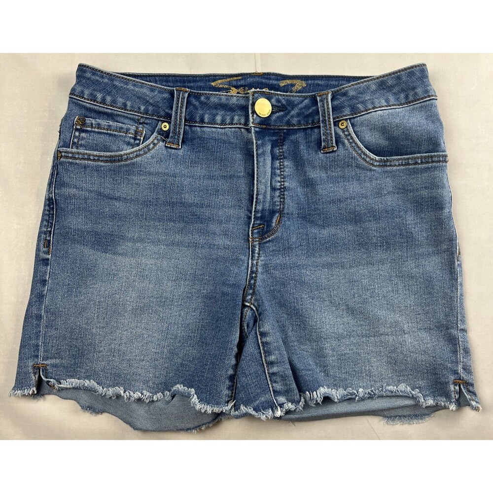 Seven 7 Jeans Weekend Short Distressed Raw Hems Size 6